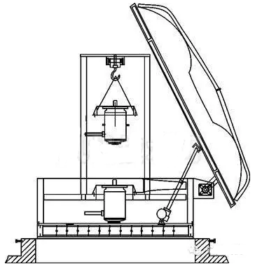 單開啟風(fēng)帽電機(jī)起吊示意圖 單開啟風(fēng)帽電機(jī)起吊示意圖
